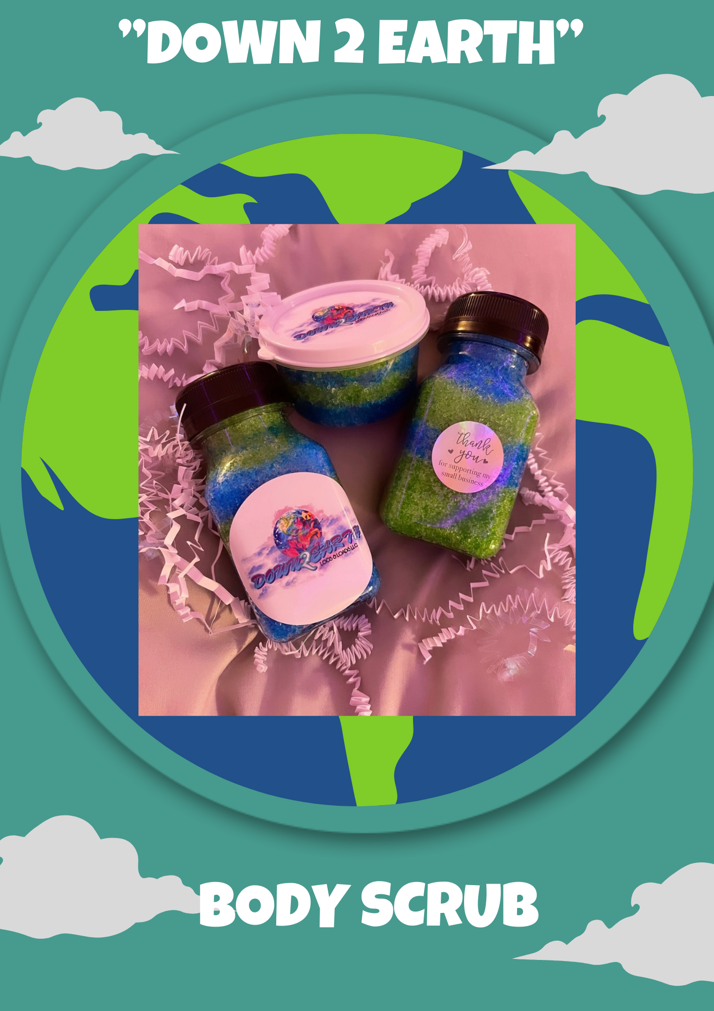 “Down 2 Earth” Salt Body Scrub